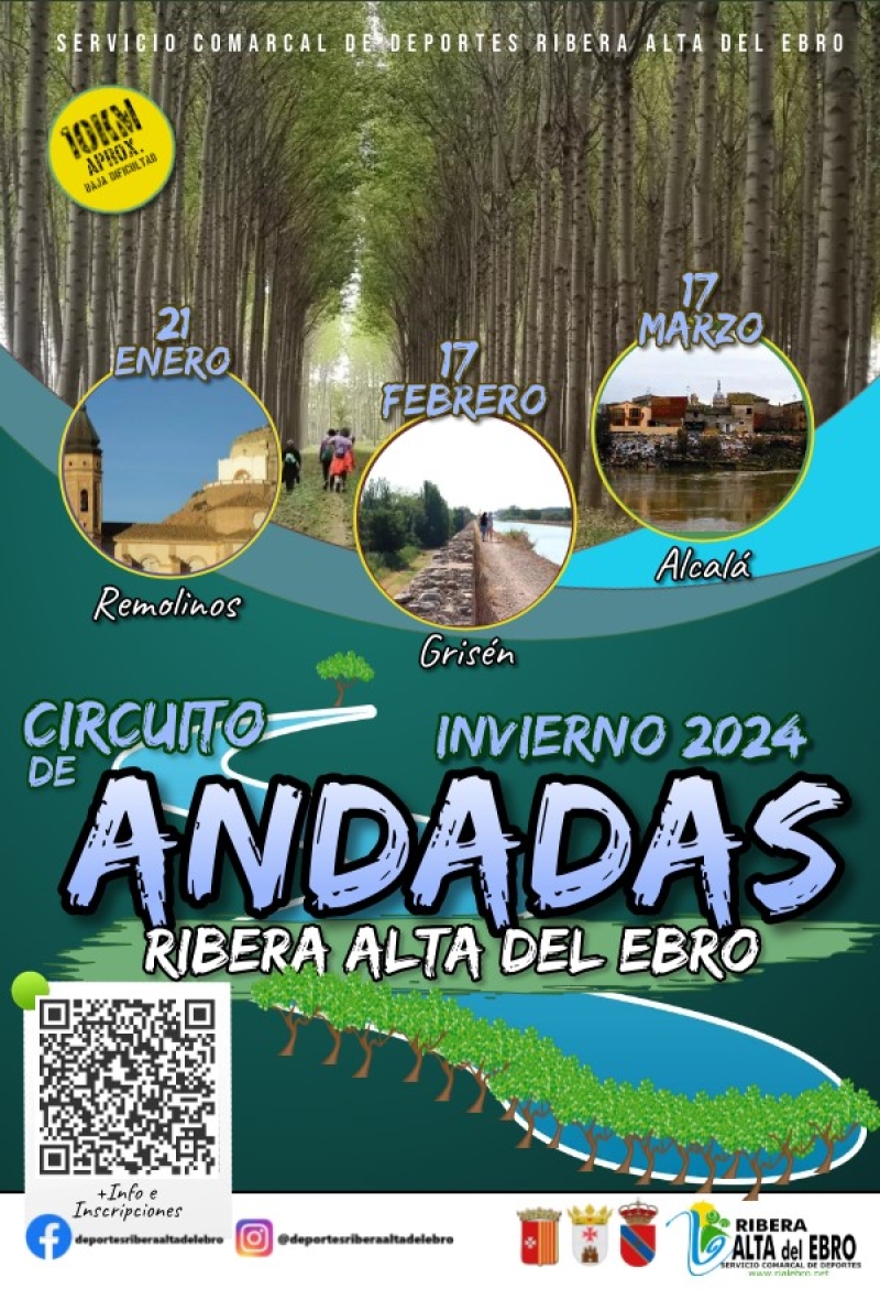 CIRCUITO DE ANDADAS INVIERNO RIBERA ALTA DEL EBRO 2024 - Inscríbete