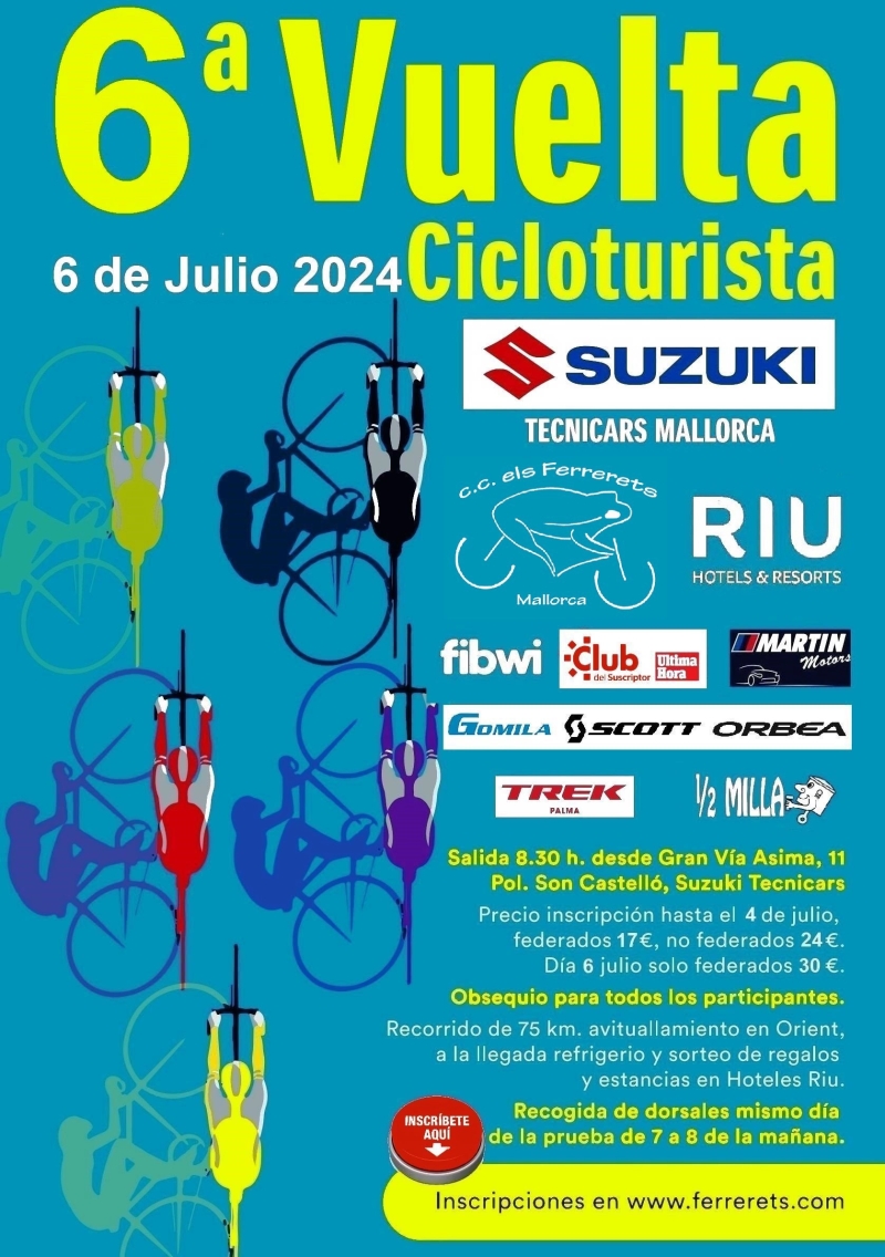 6ª VUELTA CICLOTURISTA SUZUKI TECNICARS - Inscríbete