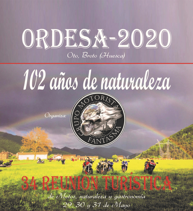34 REUNIÓN TURÍSTICA DE MOTOS ORDESA 2020 - Inscríbete