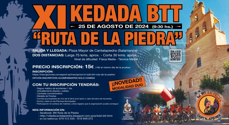 Cartel del evento XI KDD BTT RUTA DE LA PIEDRA