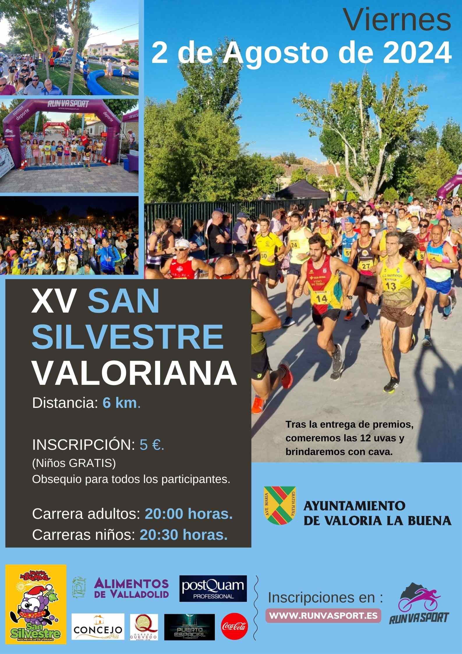 Cartel del evento XV CARRERA POPULAR SAN SILVESTRE VALORIANA