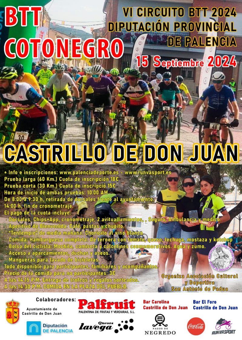Cartel del evento BTT COTONEGRO-CASTRILLO DE DON JUAN