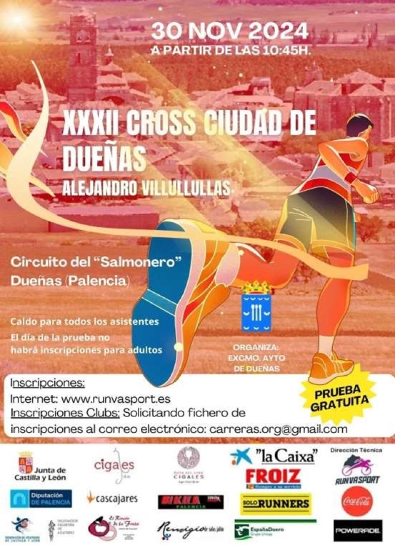 Cartel del evento XXXII CROSS CIUDAD DE DUEÑAS 