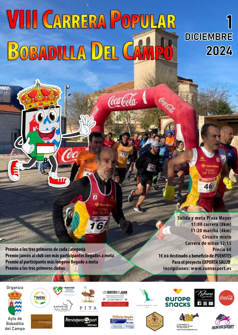 Cartel del evento 8ªCARRERA POPULAR BOBADILLA DEL CAMPO 