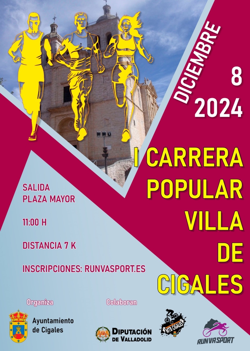 Cartel del evento I CARRERA POPULAR VILLA DE CIGALES