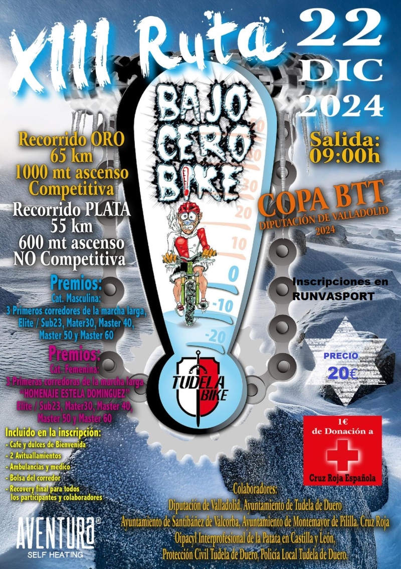 Cartel del evento XIII MARCHA BAJOCERO BIKE - 1ª COPA DIPUTACIÓN DE VALLADOLID