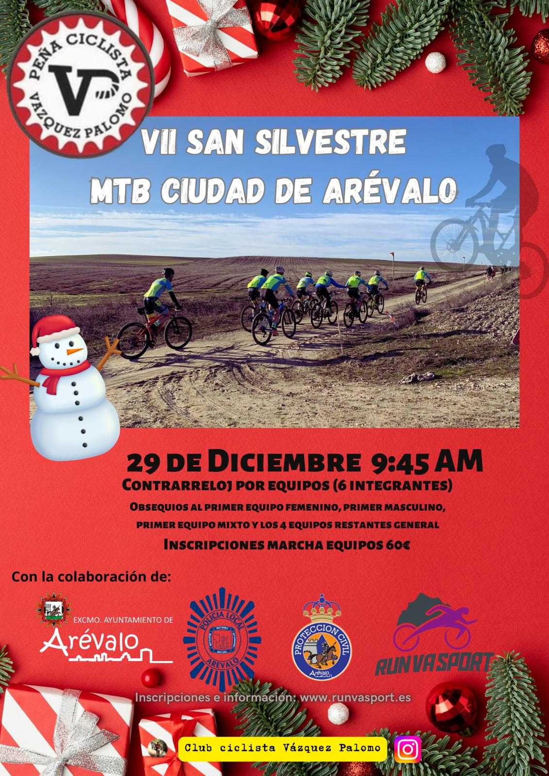 Cartel del evento VII SAN SILVESTRE CIUDAD DE AREVALO MTB 