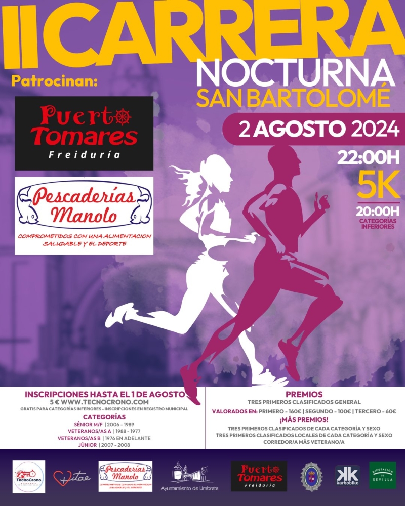 Resultados II CARRERA NOCTURNA SAN BARTOLOME