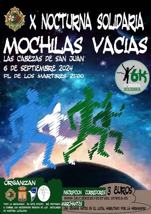 Resultados X NOCTURNA SOLIDARIA MOCHILAS VACIAS