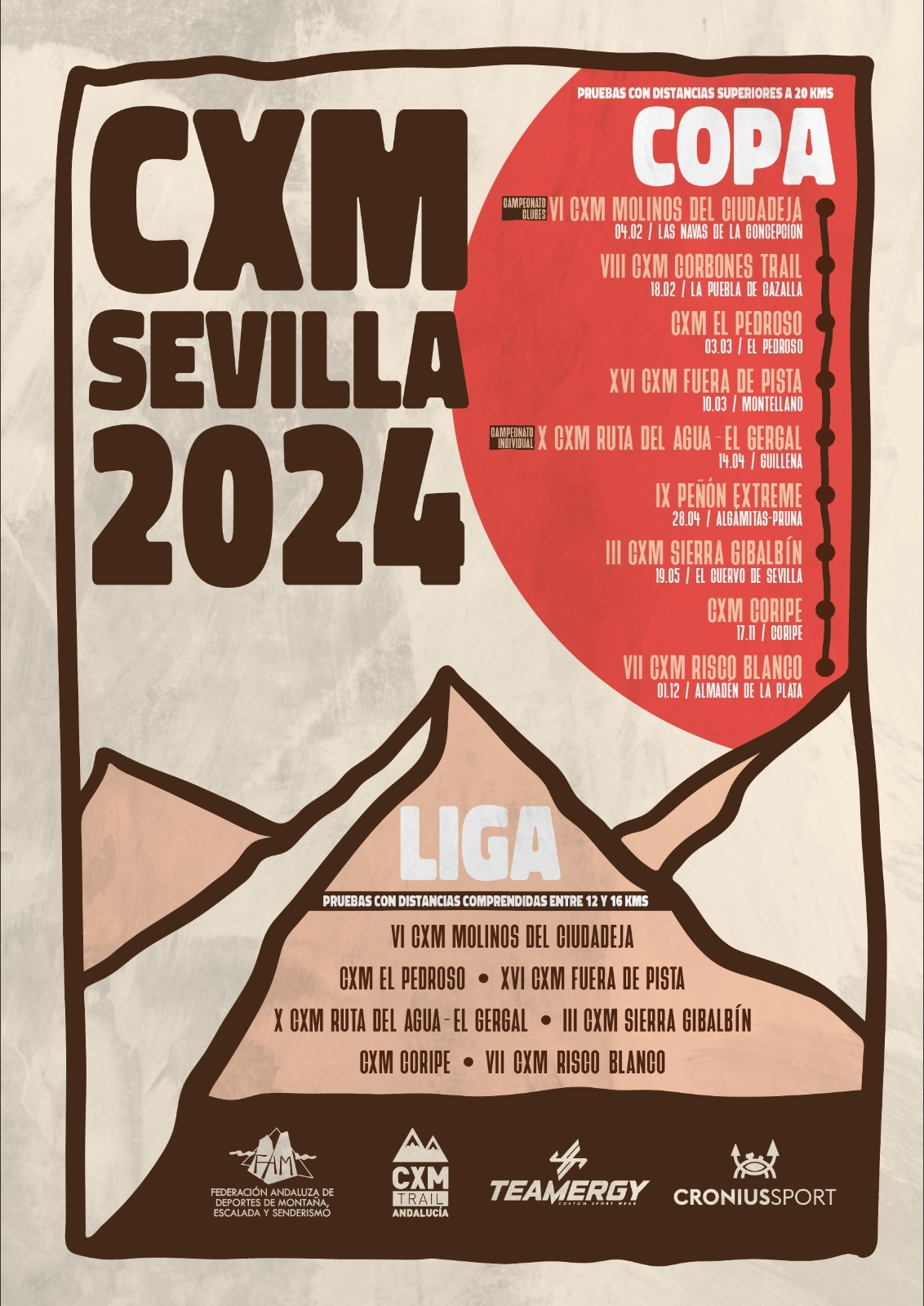 Cartel del evento COPA Y LIGA SEVILLANA CXM 2024