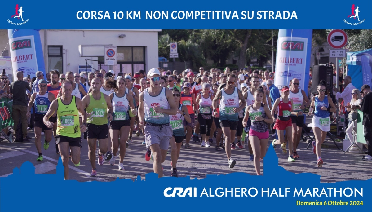 10 KM  - CRAI ALGHERO HALF MARATHON   CORSA 10KM NON COMPETITIVA
