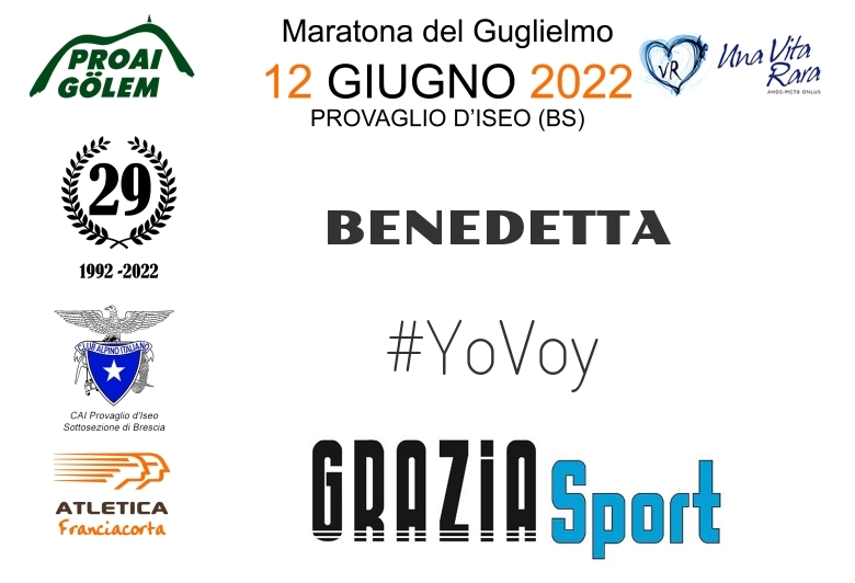 #YoVoy - BENEDETTA (29A ED. 2022 - PROAI GOLEM - MARATONA DEL GUGLIELMO)