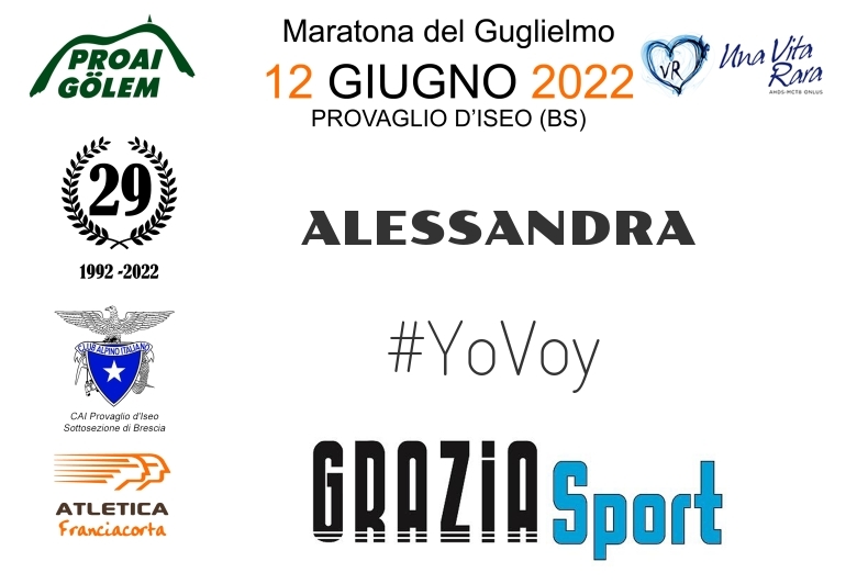 #YoVoy - ALESSANDRA  (29A ED. 2022 - PROAI GOLEM - MARATONA DEL GUGLIELMO)