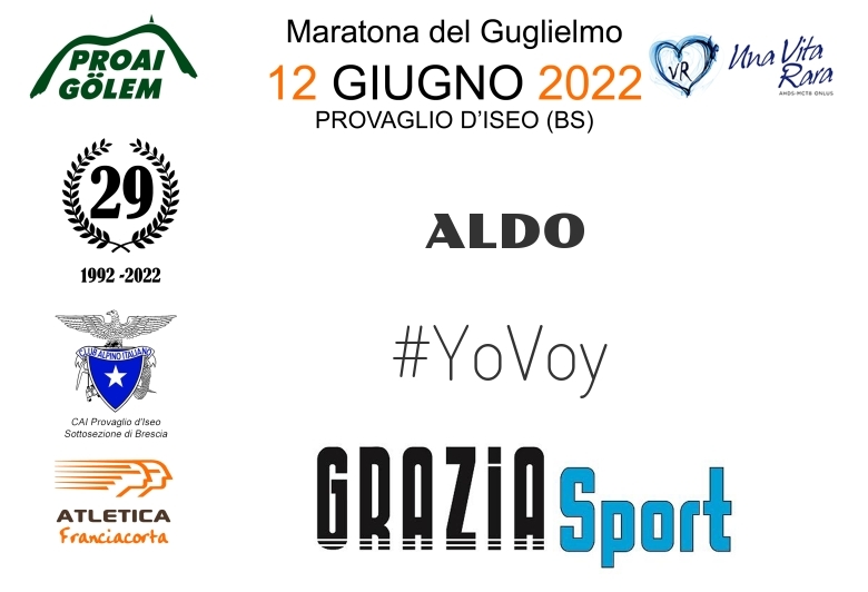 #YoVoy - ALDO (29A ED. 2022 - PROAI GOLEM - MARATONA DEL GUGLIELMO)