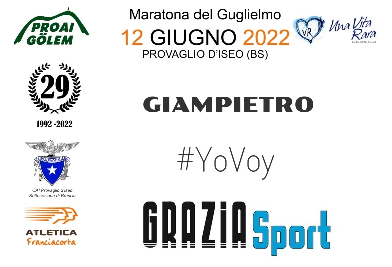 #YoVoy - GIAMPIETRO (29A ED. 2022 - PROAI GOLEM - MARATONA DEL GUGLIELMO)