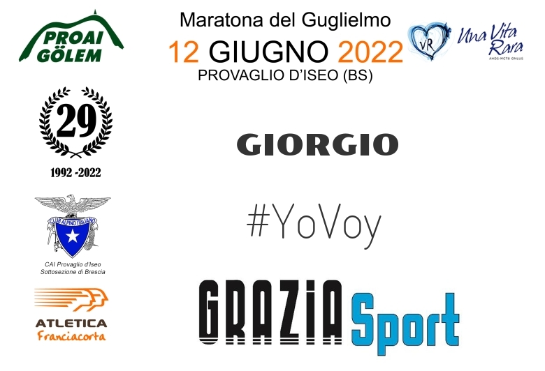 #YoVoy - GIORGIO (29A ED. 2022 - PROAI GOLEM - MARATONA DEL GUGLIELMO)