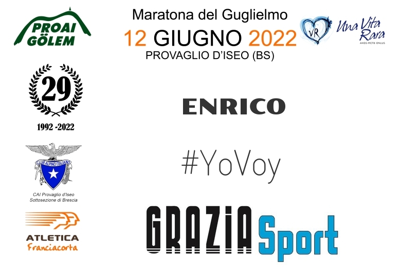 #YoVoy - ENRICO (29A ED. 2022 - PROAI GOLEM - MARATONA DEL GUGLIELMO)